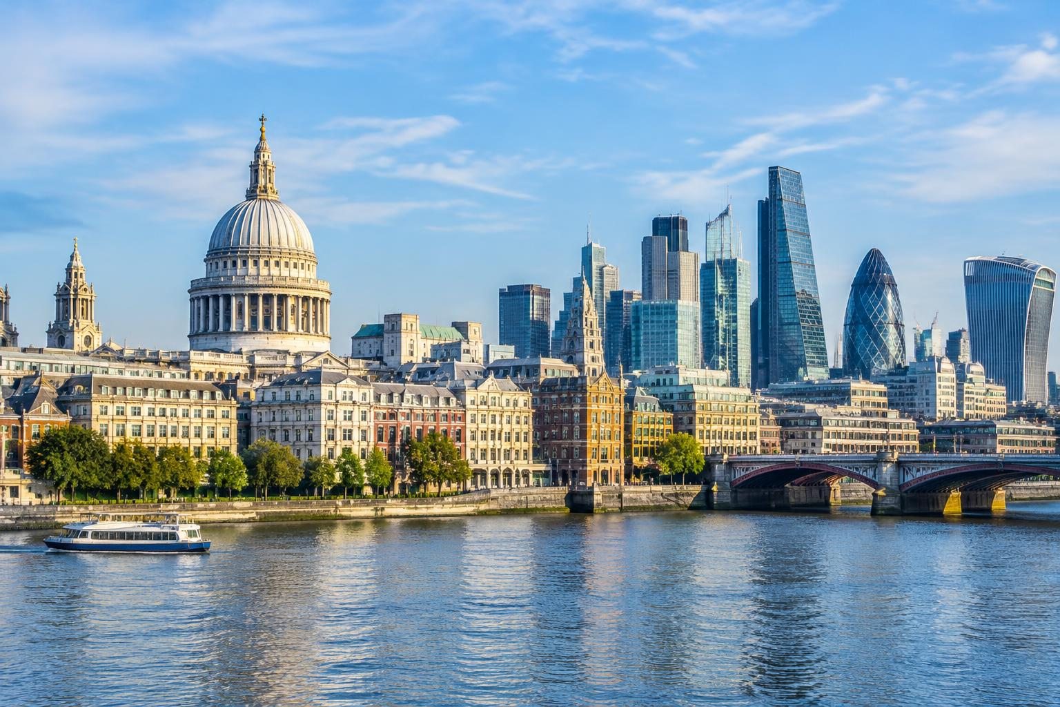 London skyline across the River Thames